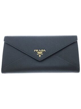Prada Envelope Saffiano Leather Wallet Bifold Black
